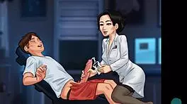 Summertime Saga 32 • Hot Asian Teacher Jerks Student Off.