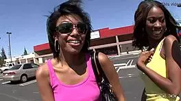 Tight wet teen sluts eagerly ride monster cock together