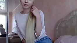 pretty blonde teen playing her pussy with fingers