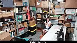 cute teen 18+ surrenders tight pussy for mall freebies from big cock burglar