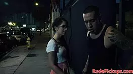 real stranded teen 18+ gets hardfucked in public, damn! 😳