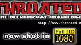 naughty darling's mouth overflows with jizz after wild sucking