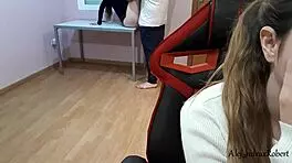 My Step Sister Comes Home to Fuck with a Stranger While I'm Studying