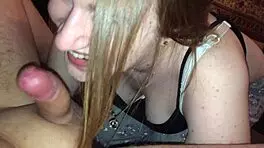 The russian teen says, 'Get a nice blowjob at home, homemade style.'