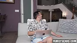 asian step sisters tease daddy with taboo touches