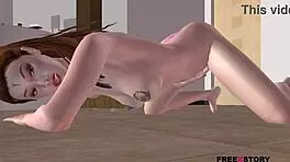 CUTE TEEN GIRL RUBS PUSSY IN DOGGY STYLE