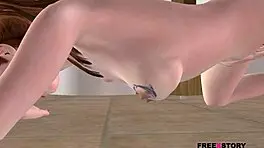 CUTE TEEN GIRL RUBS PUSSY IN DOGGY STYLE