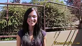 Petite Girl Shows Flexibility