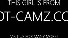 Webcam girl dominates big dildo in public voyeur show