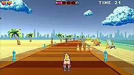 There is hentai game that was made for outdoor with 3D graphics and active fighting