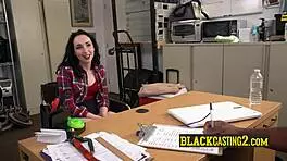 Intense Hardcore Interracial Fucking Between Teen Employee And Black Boss
