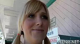 tiny teen sucks huge ramrods in hardcore porn