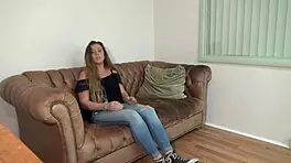 Intriguing casting interview with Tiffany P, left side view