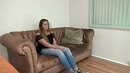 Intriguing casting interview with Tiffany P, left side view