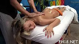 Squeaky ass teen gets a nice sensual massage from an 18 year old