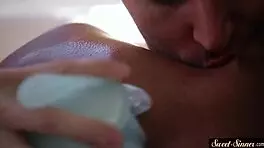 Classy ebony teen 18+ gets doggystyled hard in bathroom scene