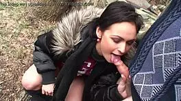 Old Man Fucks Teen Outdoor in Shaved Pussy Scene with Cunilingus