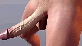 Wow, that huge white dick bouncing in animation is shocking!