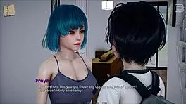 Teen with small tits plays game where bully becomes her lover