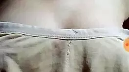 teen girl masturbates alone in casual everyday moment