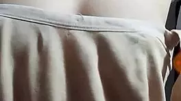 teen girl masturbates alone in casual everyday moment