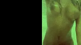 davina in the shower, all wet