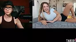 Stepbro Watches Big Natural Tits Stepsister Gabbie Carter Masturbate