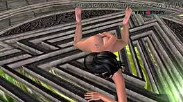 Animated teen fingering pussy and ass