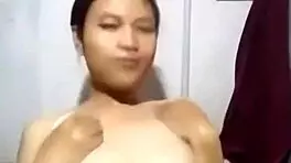 Khmer girl bathes in shower for sex with student