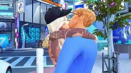 Tattooed woman with glasses involved in anal sex and face sitting, face sitting and blowjob for money with anime hentai video and real life fiction