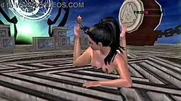 Animated teen fingering pussy and ass