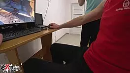 Brunette Deep Sucking Big Dick Boyfriend Playing In Crossout