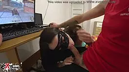 Brunette Deep Sucking Big Dick Boyfriend Playing In Crossout