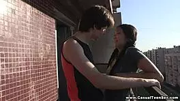 Teen-Asian babe Rita blows and sodomizes a middle-Age man