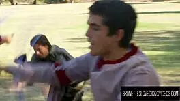 Young damsel Amia Miley rewards her brave hero intriguingly.