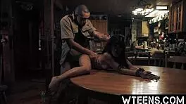 Horny Teen 18+ Sally Squirtz Enjoys Intense Bound Fucking And Squirting