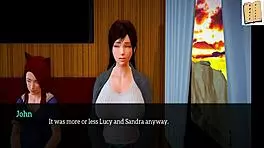 Teen girl in 3D hentai family fuck