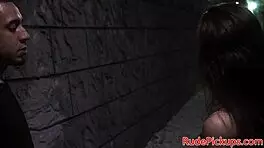 Real Teen Tastes Cum After Stranded Pickup