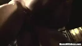 Redhead mature store owner double teamed in blowjob and fucking