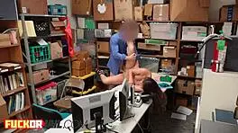 Brunette Teen 18+ Caught Shoplifting Gets Nailed