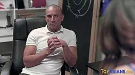 Pounded Little Asian Teen Sucks Fat Cock