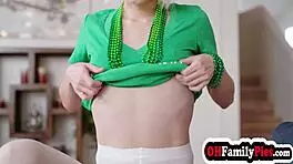 Jessie Saint's 18th birthday gift from stepbro Jay Romero: a hardcore blowjob