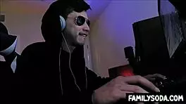 gamer stepbro bangs stepsis with taboo teen 18+ blowjob group creampie hardcore pov