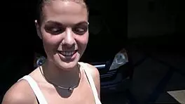 Sweeta girl performs a deep throat bj