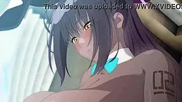 アニメの巨乳チカがビッグチ○ポでファック