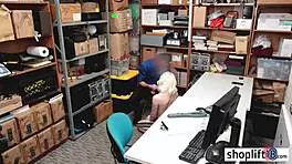 Hot blonde small tits teen busted by bad policeman!