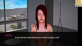 Redhead Teen Joins New Family In Homemade Game