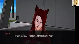 Redhead Teen Joins New Family In Homemade Game