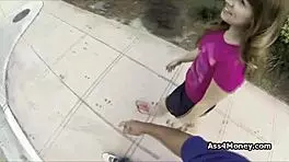 broke teen, why suck cock at payphone outdoors?