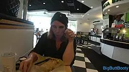 cumshot and creampie for slutty girlfriend in car